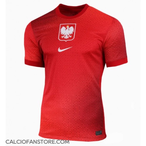 Maglia Calcio Polonia Seconda Divisa Europei 2024 Manica Corta